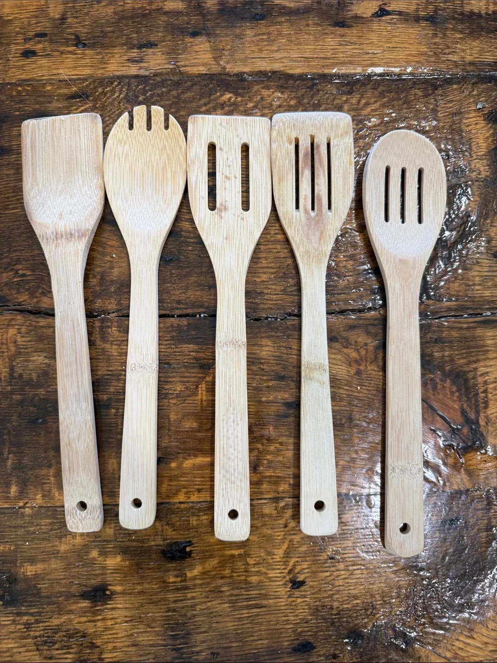 5-Piece Natural Wood Cooking Utensil Set